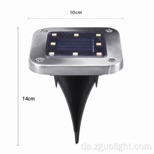 Gardenlicht 4 LED Solarbetriebene Rasenleuchten